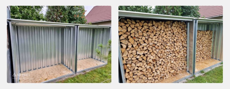 Быстровозводимая дровница SKOGGY станет незаменимым помощником в деле хранения дров и угля