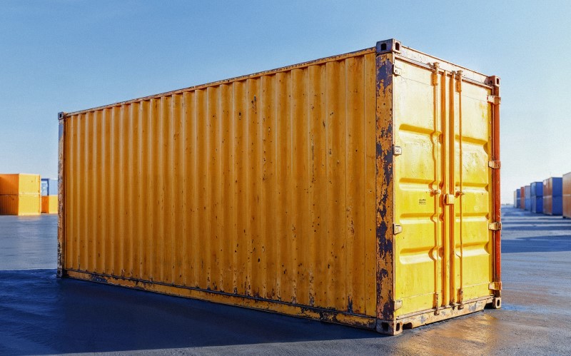 Морской контейнер является одним из самых распространенных вариантов гаража