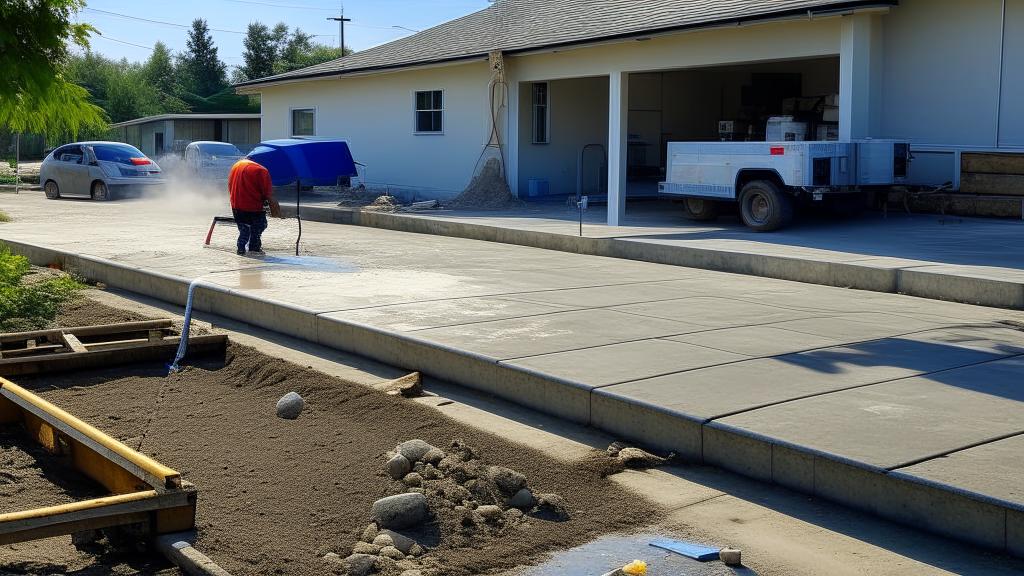 Бетонная площадка под гараж