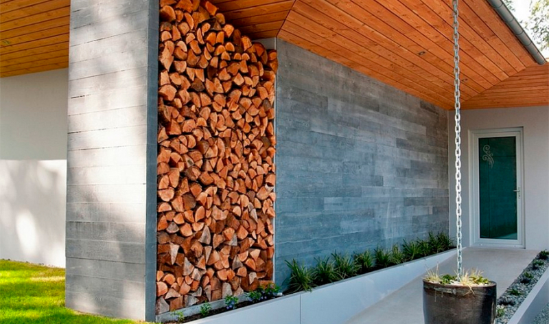 Дровник из кирпича