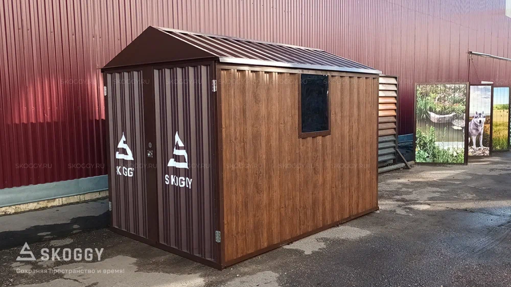 гараж из профлиста скогги