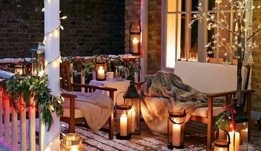 Освещение на террасе