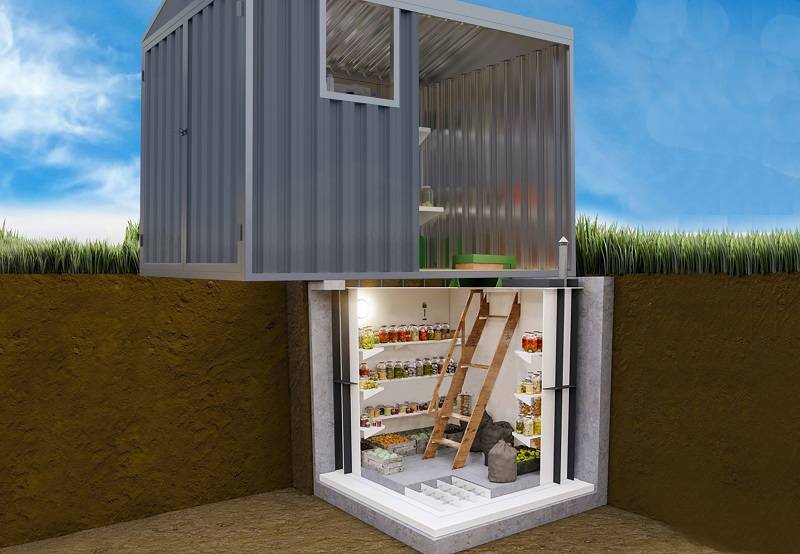 Хозблок с погребом