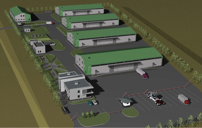 Прилегающая территория ангаров