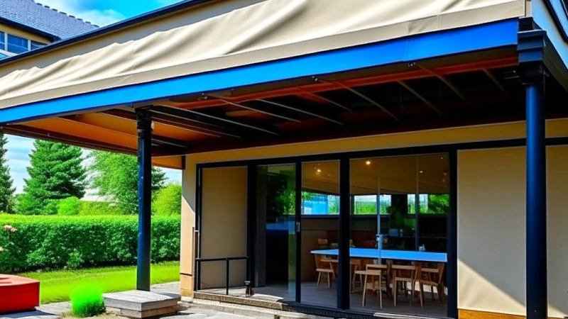 Навес из сэндвич-панелей