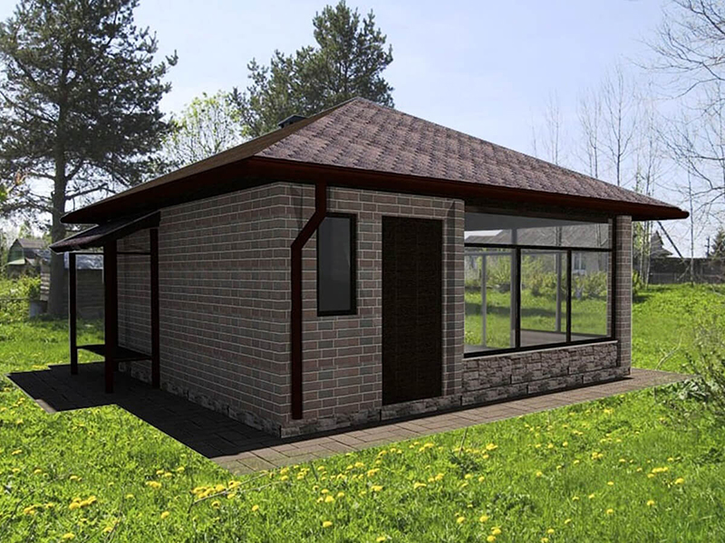 Хозблок с верандой