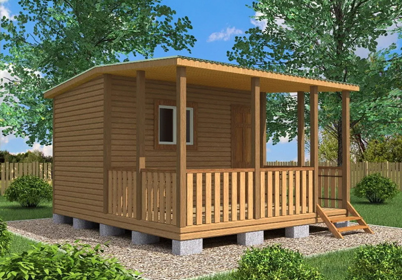 Хозблок с крыльцом