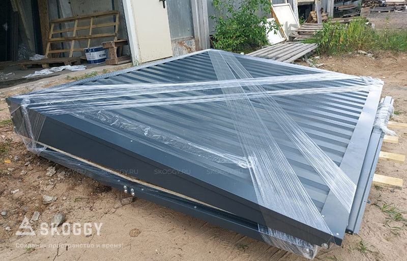 Крыша гаража из профлиста