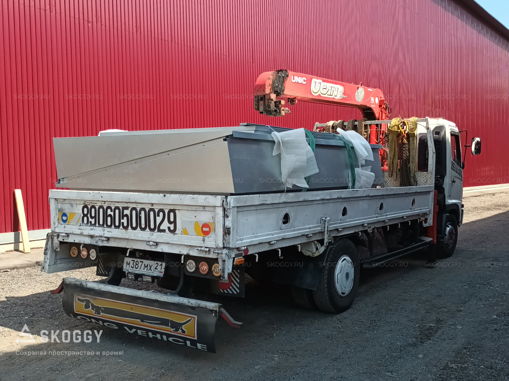 Доставка склада SKOGGY на манипуляторе