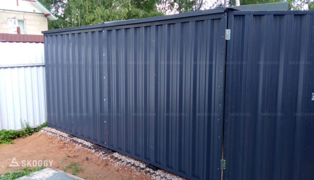 Обшивка сарая профнастилом