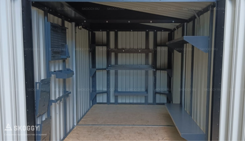 Хозблок с различными системами хранения