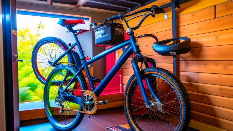 Вертикальное хранение велосипедов