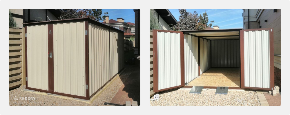 Стильный хозблок в комбинированной расцветке