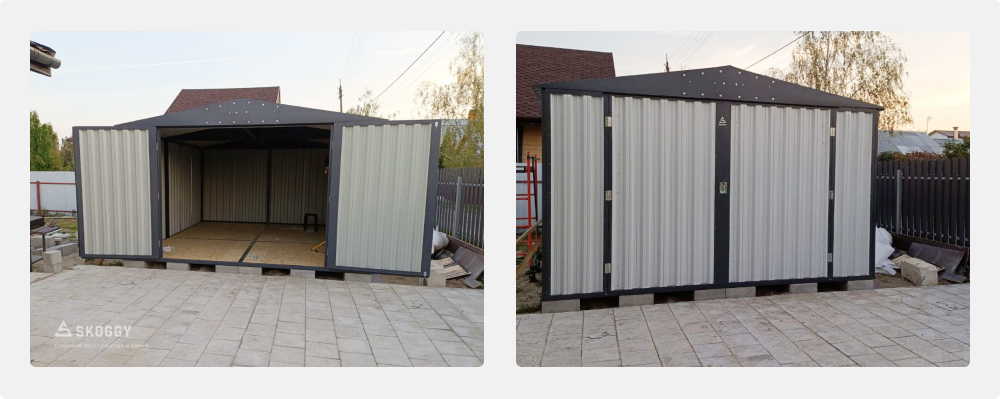 Стальной гараж для лодки