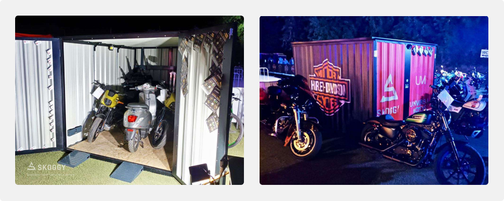 Гаражные ворота для гаража для мототехники SKOGGY