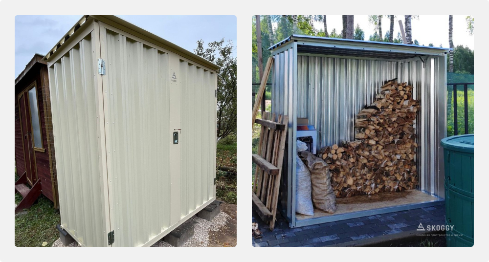 Поленья всегда должны оставаться сухими, например, под навесом для хранения дров или в сарае для хранения дров