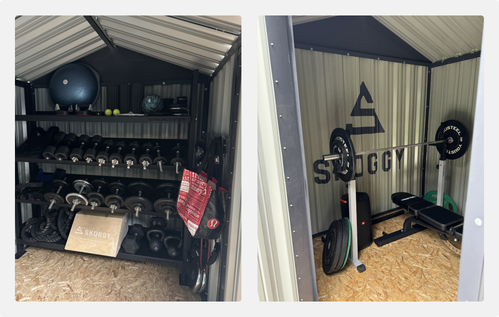 Тренажерный зал внутри хозблока СКОГГИ