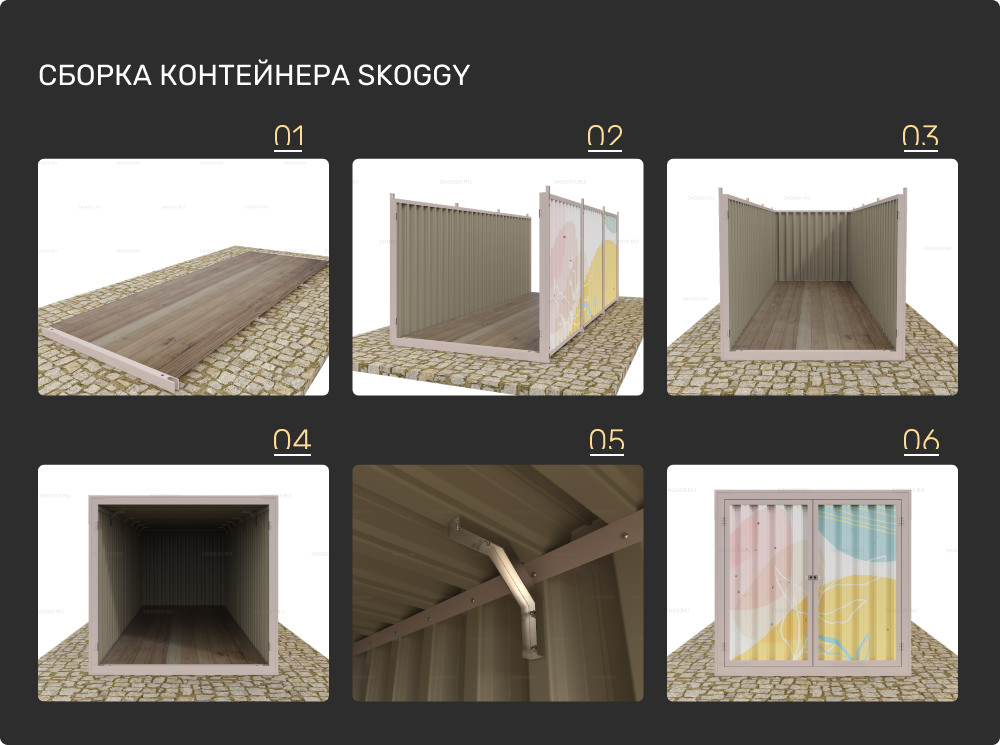 Сборка блок контейнера Skoggy