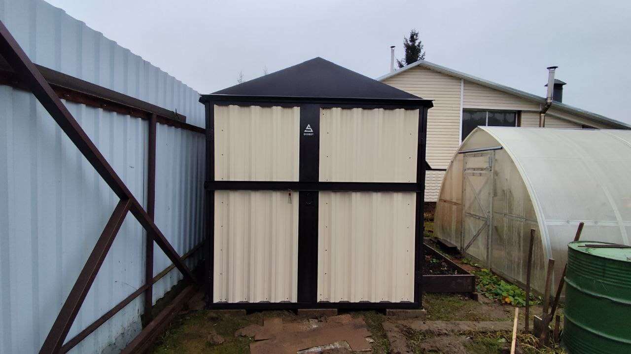 Хозблок для мототехники в комбинированной расцветке в дер. Хлыново, Раменский р-н, МО