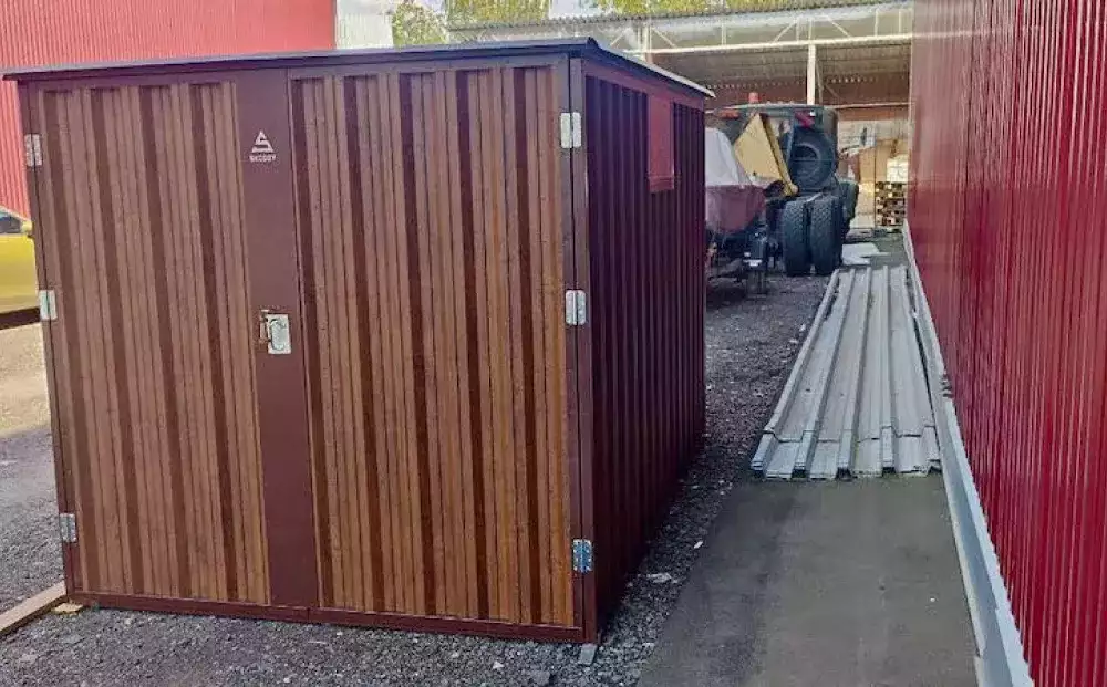 Контейнер для укрытия генератора в двойной расцветке в дер. Владычино, г.о. Химки, МО