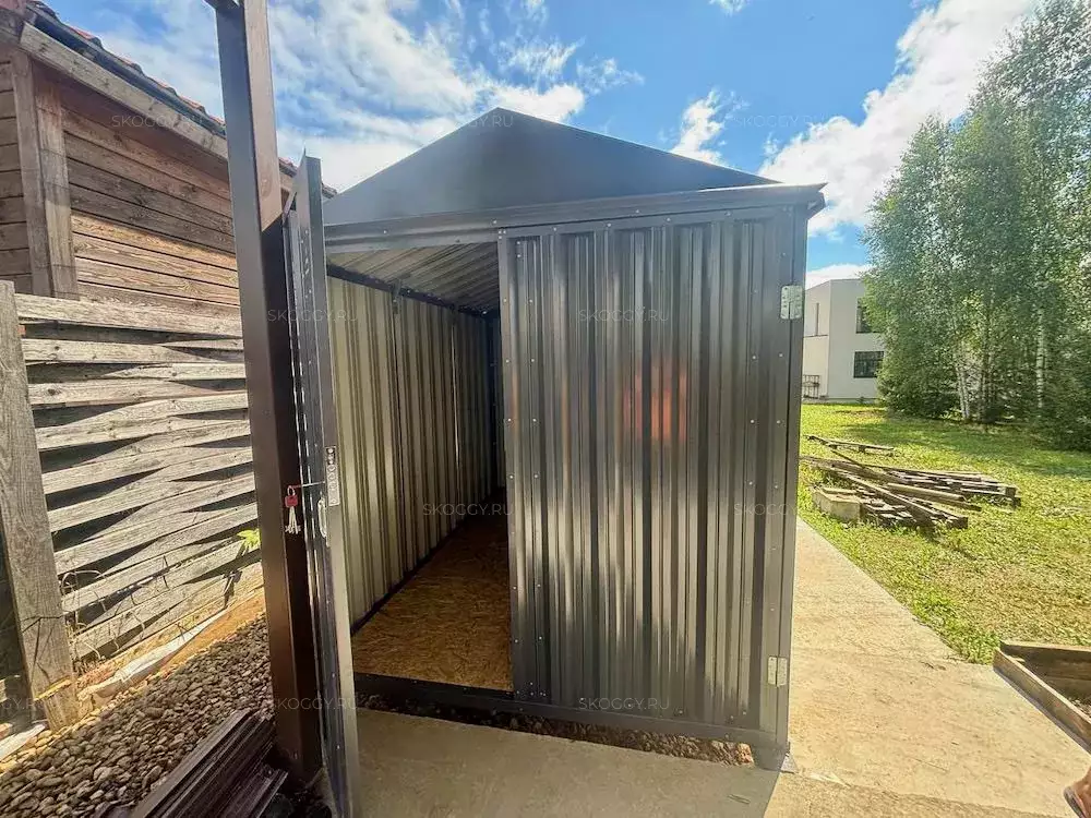 Хозблок для инвентаря в графитовом цвете в дер. Афанасово, Клинский окр, МО