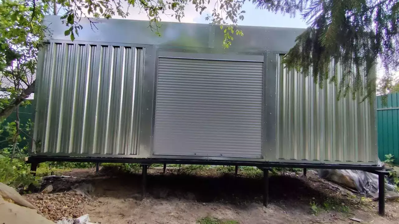 Хозблок для хозяйственных вещей в цинковом цвете в с. Молоди, м.о. Чехов, МО