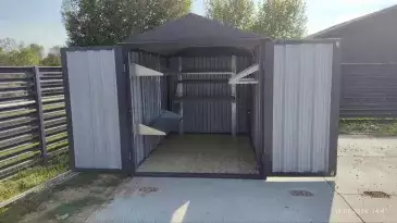 Гараж для хранения велосипедов и колес в графитовом цвете в дер. Набережная Слобода, Наро-Фоминский р-н, МО