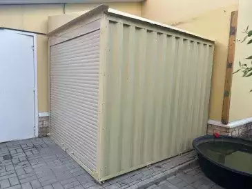 Хозблок для садового инвентаря и мототехники в бежевом цвете в дер. Осоргино, Одинцовский р-н, МО