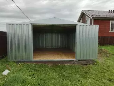 Гараж для автомобиля в цинковом цвете в дер. Елдино, Конаковский р-н, Тверская обл.