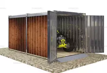 Гараж для Квадроцикла с Плоской Крышей Усиленный SKOGGY 4м