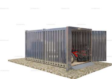 Хозблок для Мотоцикла с Плоской Крышей Усиленный SKOGGY 4м