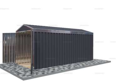 Хозблок из профлиста для Хранения с Двускатной Крышей Стандартный SKOGGY 5м