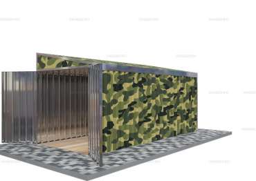 Сарай оцинкованный с Односкатной Крышей Стандартный SKOGGY 5м