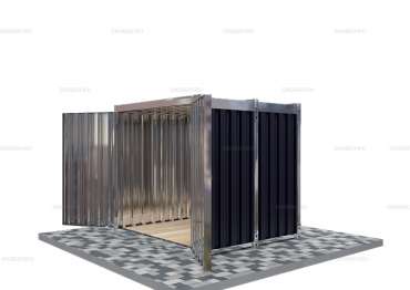 Хозблок металлический для Хранения с Плоской Крышей Усиленный SKOGGY 2м