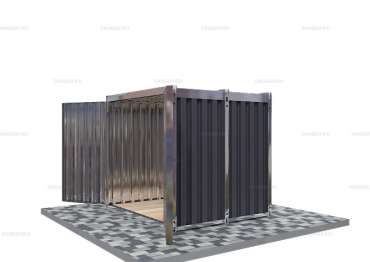 Гараж металлический с Плоской Крышей Усиленный SKOGGY 2м