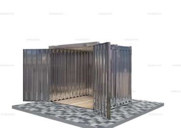 Контейнер для Хранения инвентаря с Плоской Крышей Усиленный SKOGGY 2м