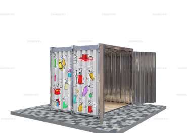 Гараж для велосипедов с Плоской Крышей Усиленный SKOGGY 2м