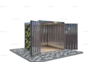 Контейнер сборно-разборный для Хранения с Плоской Крышей Усиленный SKOGGY 2м