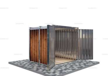 Хозблок сборно-разборный для Хранения с Плоской Крышей Усиленный SKOGGY 2м