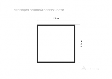 Шкаф для хранения шин 46 см вид сбоку