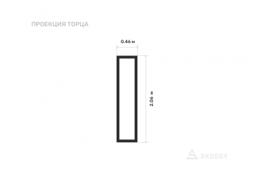 Шкаф для хранения шин 46 см вид с торца