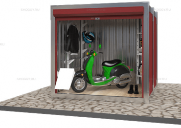 Хозпостройка с Плоской Крышей и Рольставнями Усиленный Skoggy 2м