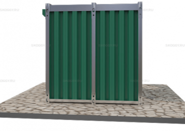 Гараж для дачи с Плоской Крышей и Рольставнями Усиленный Skoggy 2м