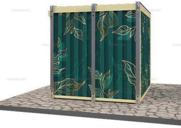 Хозблок для мопеда с Плоской Крышей и Рольставнями Усиленный Skoggy 2м