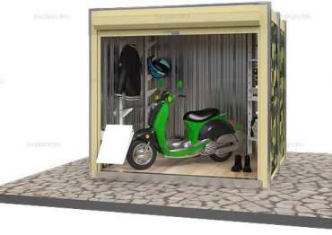 Сарай с Плоской Крышей и Рольставнями Усиленный Skoggy 2м