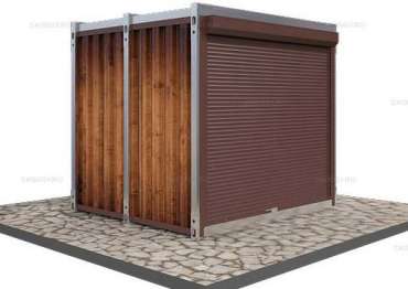 Блок-контейнер с Плоской Крышей и Рольставнями Усиленный Skoggy 2м