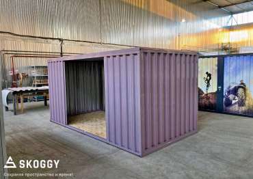 Хозблок с Плоской Крышей и Боковой дверью Стандартный SKOGGY 4м