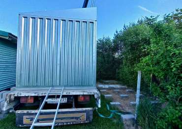 Блок-контейнер для хранения дров в д.Финеево, ВО