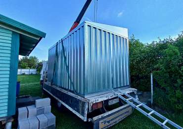 Блок-контейнер для хранения дров в д.Финеево, ВО