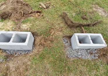 Блоки для установки блок-контейнера Скогги в д. Русановская